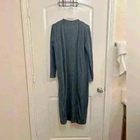 Emery Rose Dress Set with Matching Cardigan Blue Size Medium - Picture 1 of 6